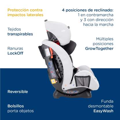 Autoasiento Bebe Joie Stages Silla Expandible Carro 3 En 1 Gray Gray