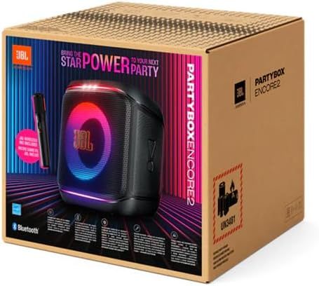 JBL Partybox Encore2 2Mic Party Speaker Black