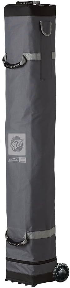 E-Z UP Ambassador Instant Shelter Toldo, 10 x 10 pies, Bolsa de Rodillo y Juego de 4 Puntas de Acero, Gris