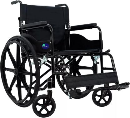 MEDICAL STORE Silla De Ruedas Ligera Adulto Mayor Todo Terreno Traslado Plegable Compacta Con Freno De Mano Rehabilitación Con Descansa Pies Abatible