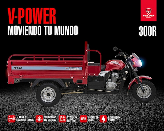 Motocarro Veloci Covalt Superduty 300 cc 2024