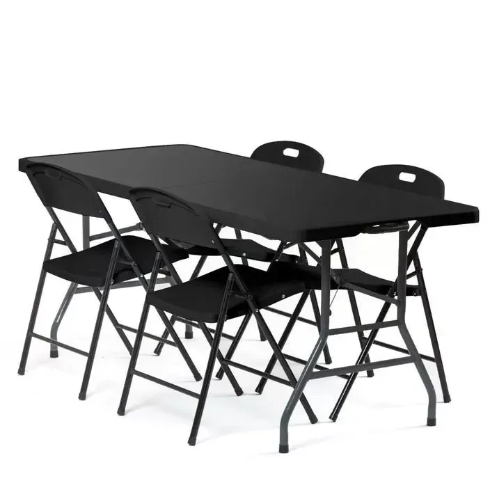 Mesa rodante LL de alta calidad con 4 sillas COMBO