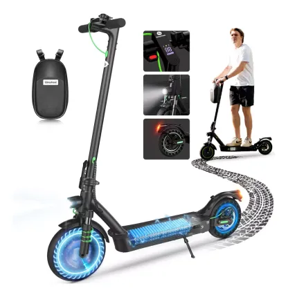 Scooter eléctrico iscooter S9PRO 800W 30 Km/h 7.8 Ah plegable con led negro