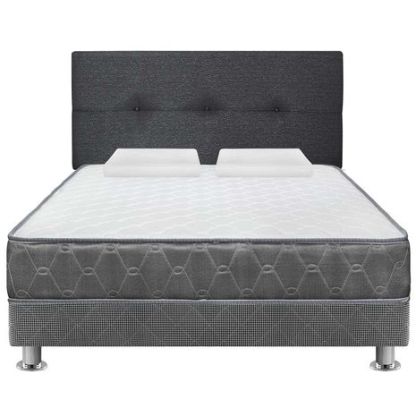Dormitorio FORLI Acqua 2 Plazas Blanco/Gris + Sofá Cama