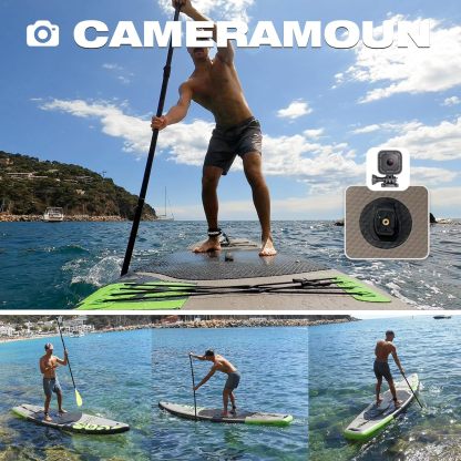 SEASEESUP Tablas de Remo inflables con Accesorios Sup, Tabla de Remo de 12 pies, Duradera, Ligera, diseño Estable de 33 Pulgadas de Ancho para Adultos con sobrepeso