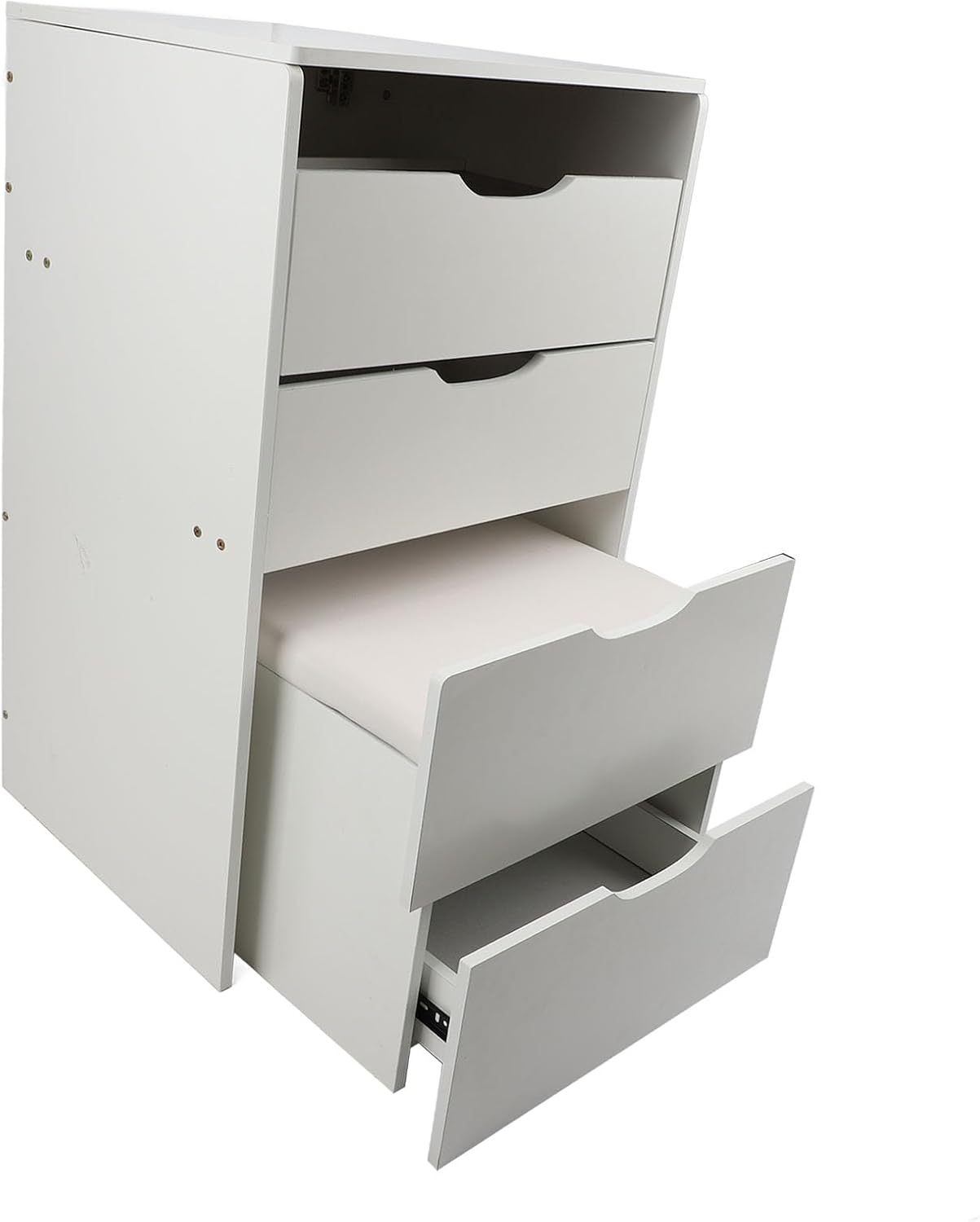TOPINCN Tocador 3 en 1 con Espejo Abatible, Tocador de Maquillaje con Taburete Acolchado, Tocador Moderno para Dormitorio, Sala de Estar
