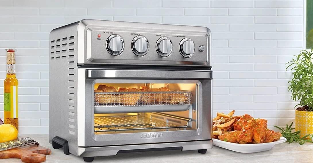 Cuisinart TOA-65 Horno Air Fryer Digital Deshidratador, Grande, Plata