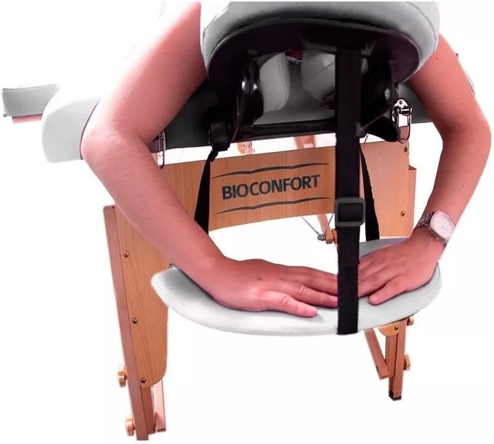 Nanofort Cama Masaje Camilla Spa Reclinable Ligera Estuche Portatil Profesional Mesa de Masaje Cabecera Portabrazos Fisioterapia Tatuaje Tattoo (Blanco)