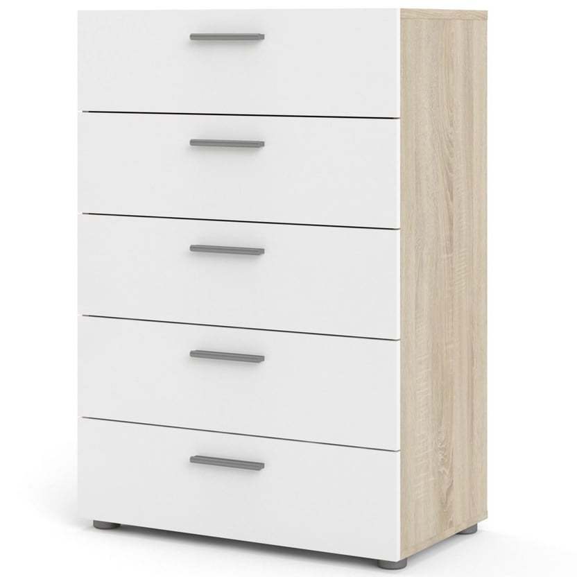 Cómoda 5 cajones blanco Pepe