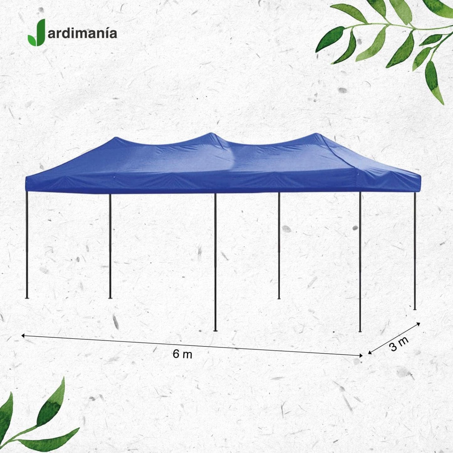 Gran Shopping Carpa Toldo 3x6 Impermeable Reforzado Plegable Jardin