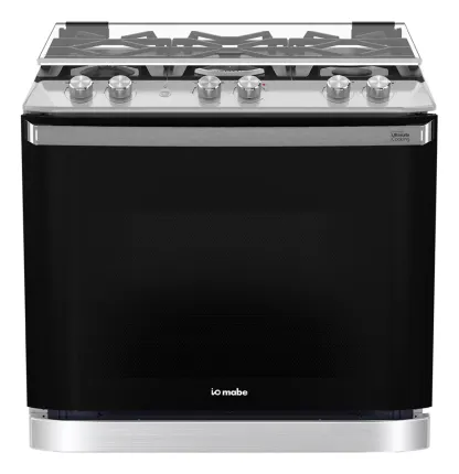 Estufa Empotre 80cm Inox Vidrio Negro Io Mabe Io8061getss0