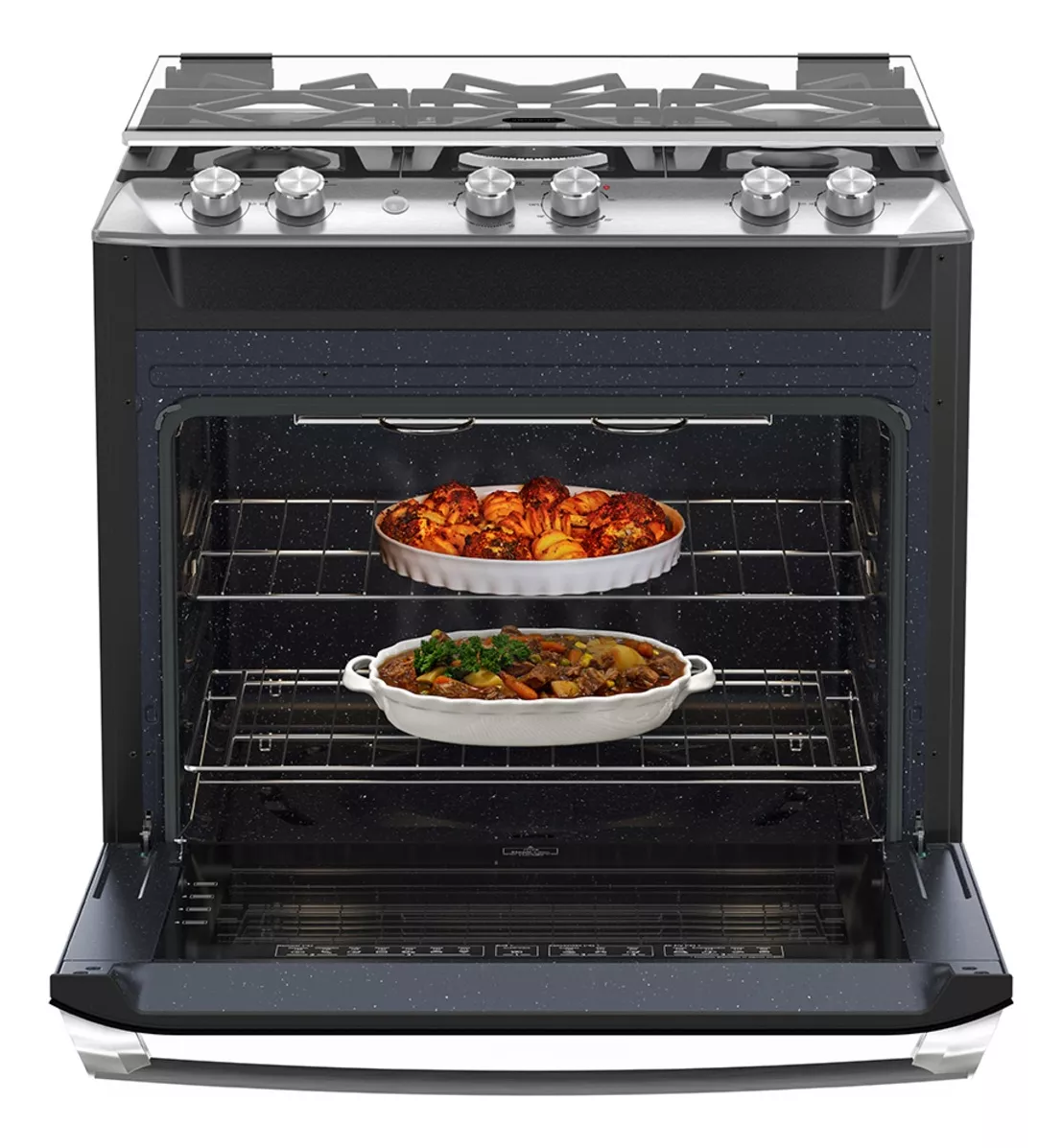 Estufa Empotre 80cm Inox Vidrio Negro Io Mabe Io8061getss0