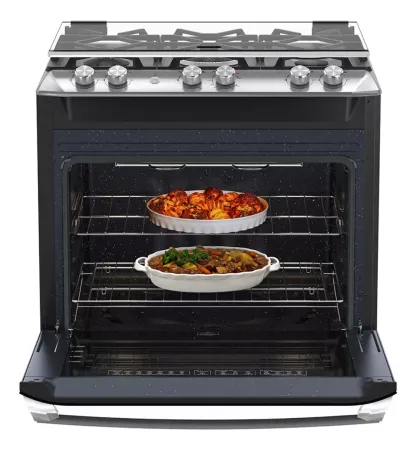 Estufa Empotre 80cm Inox Vidrio Negro Io Mabe Io8061getss0