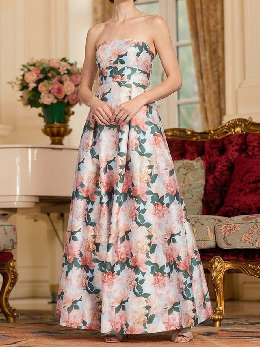 A-line/Princess Straight Pleated Ankle-Length Mother of the Bride Dresses
