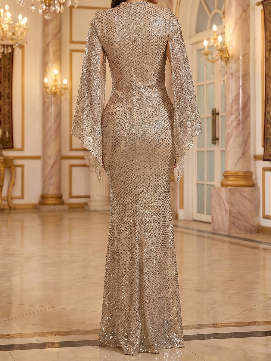 Sheath/Column High Neck Floor-Length Mother of the Bride Dresses