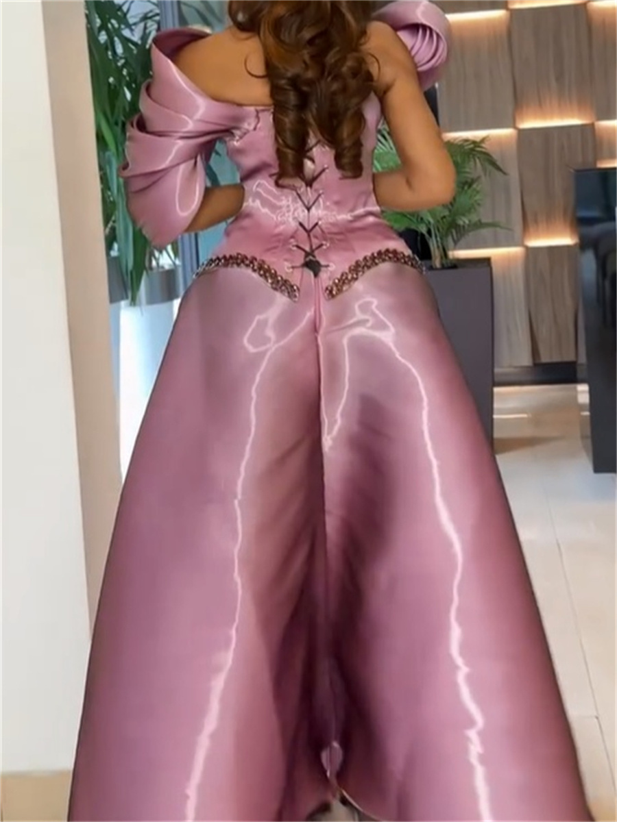 A-line/Princess One-Shoulder Rhinestone Floor-Length Mother of the Bride Dresses