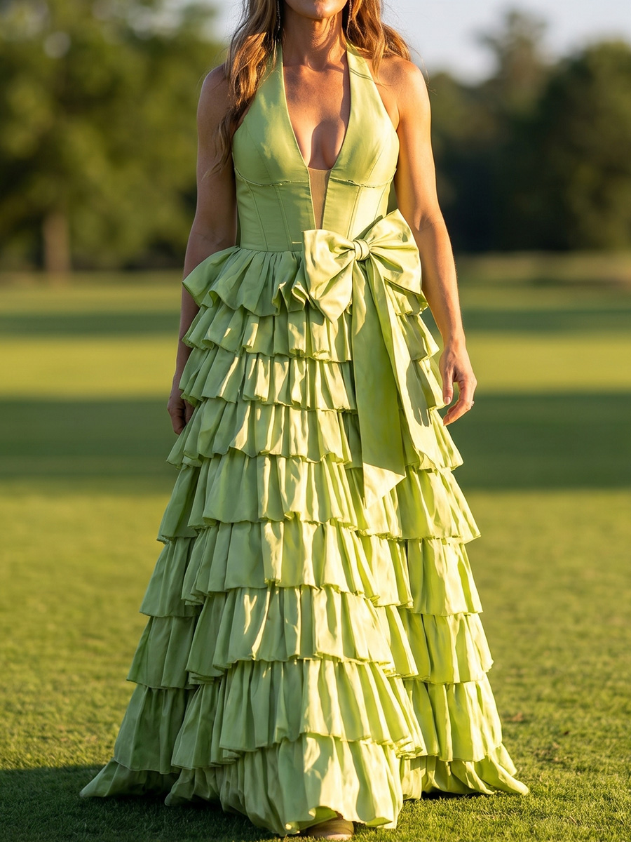 A-line/Princess V-neck Ruffles Floor-Length Chiffon Mother of the Bride Dresses