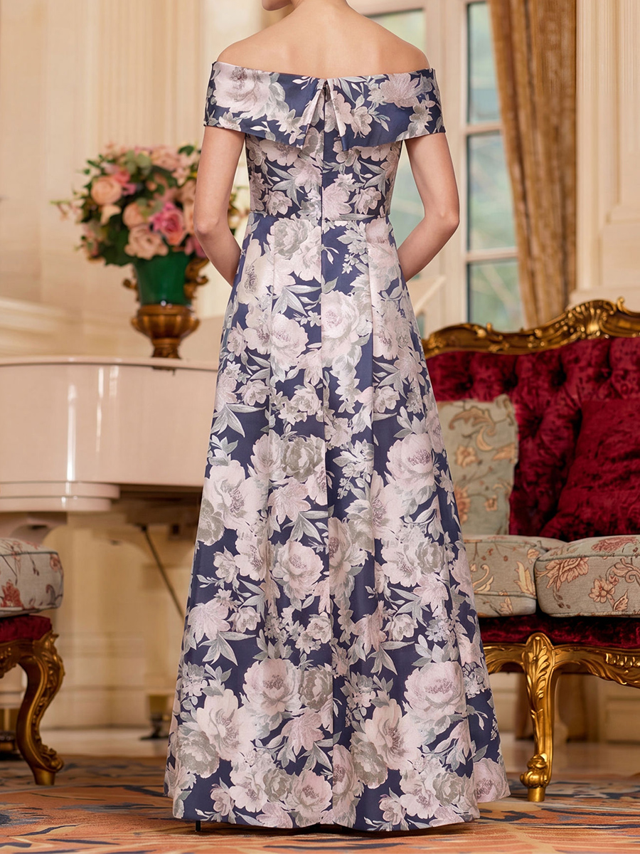A-line/Princess Off-the-Shoulder Pleated Floor-Length Mother of the Bride Dresses