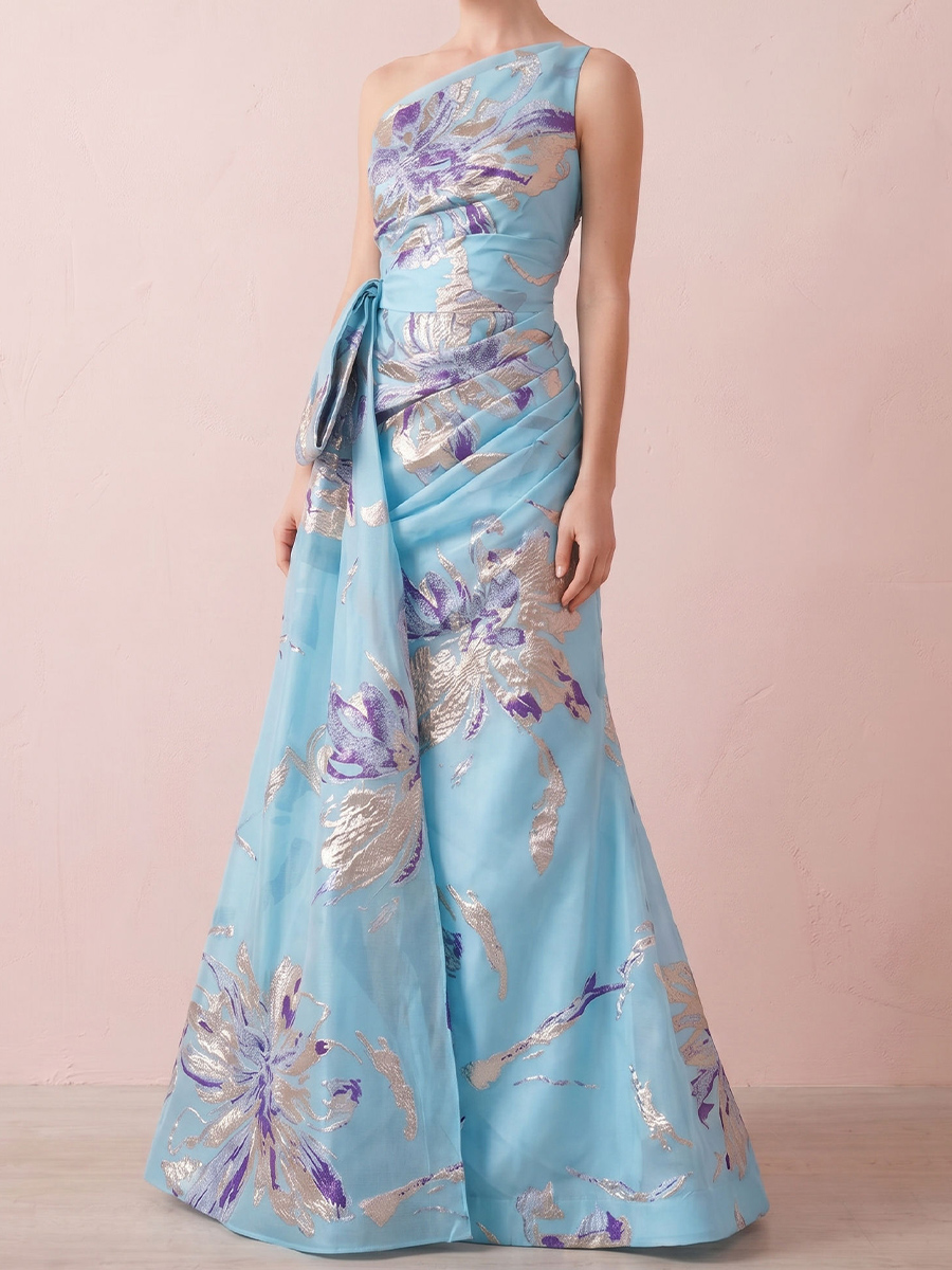 Sheath/Column Straight Pleated Floor-Length Chiffon Mother of the Bride Dresses