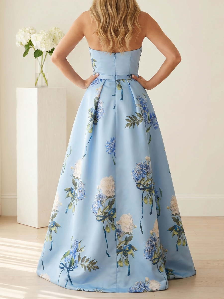 A-line/Princess Sweetheart Pleated Floor-Length Satin Mother of the Bride Dresses