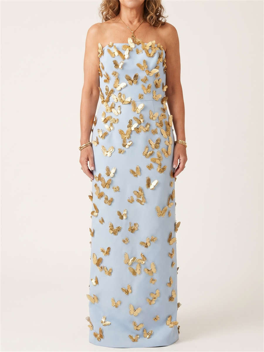 Sheath/Column Straight Floor-Length Stretch Crepe Mother of the Bride Dresses