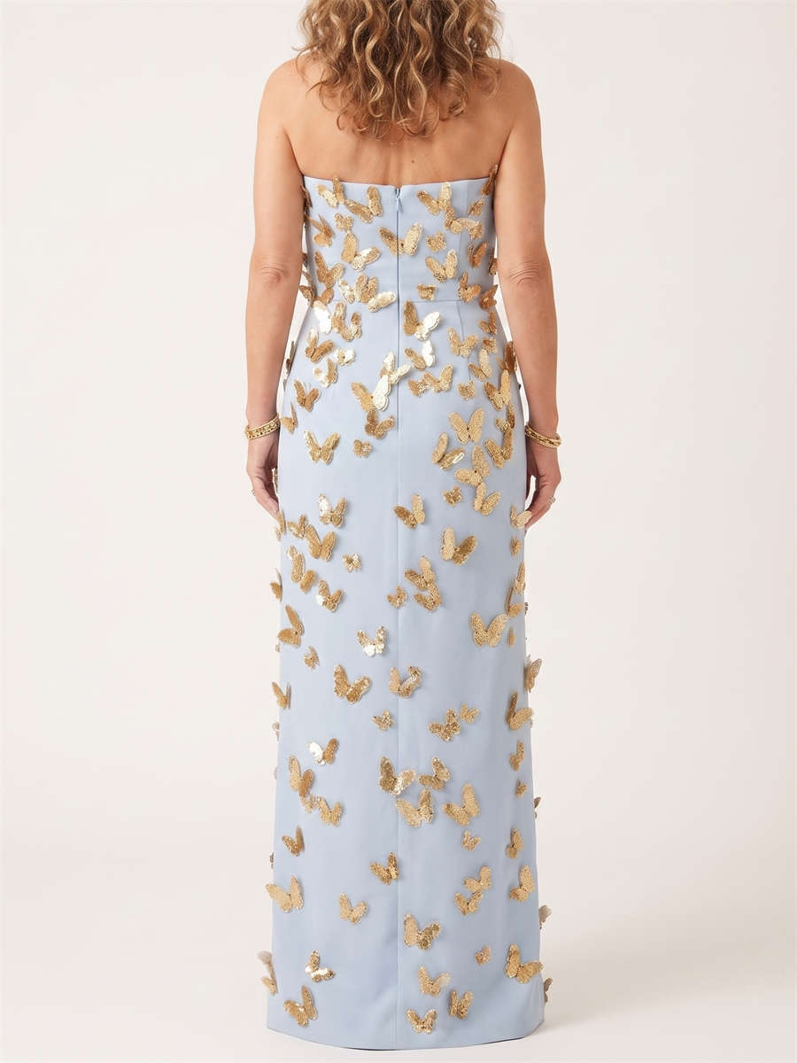 Sheath/Column Straight Floor-Length Stretch Crepe Mother of the Bride Dresses