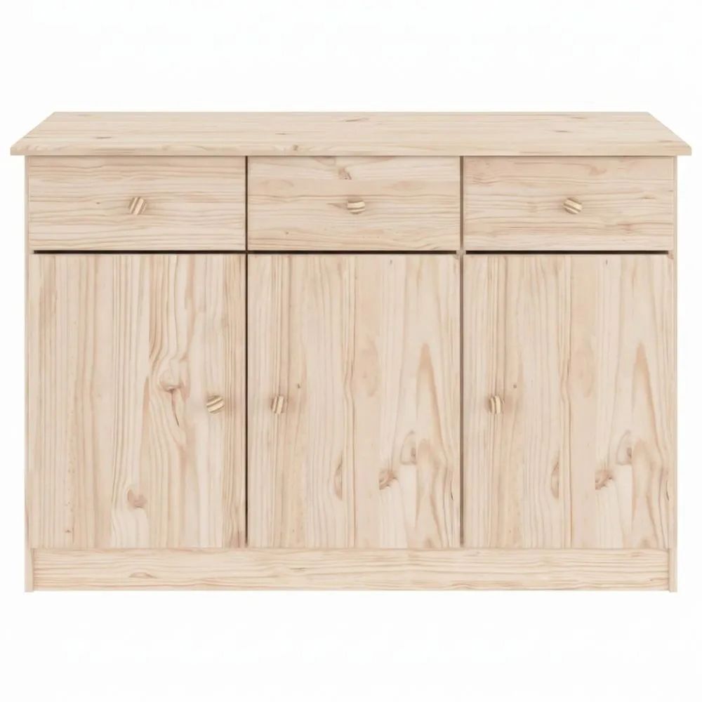 Aparador de Madera Maciza con Almacenamiento para Salón y Cocina