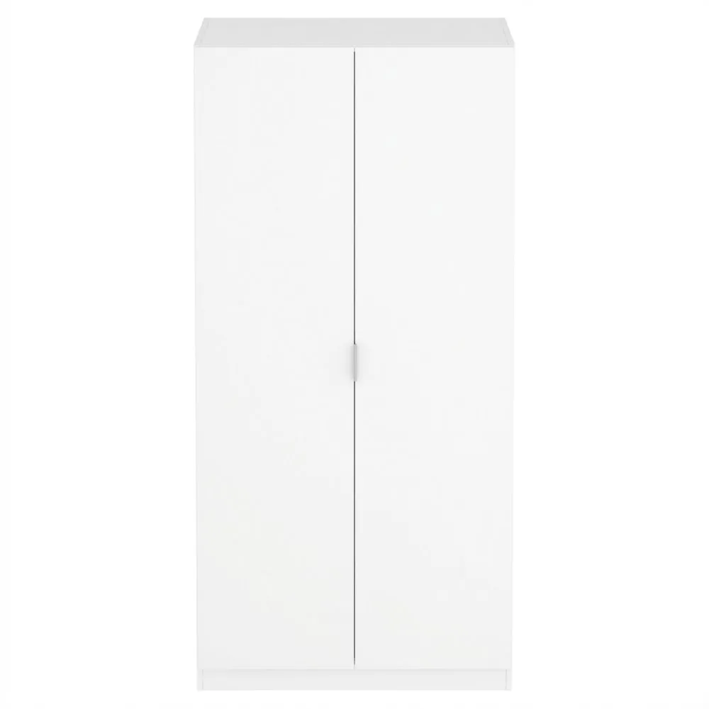 Armario de 2 puertas de madera blanca 81 x 184 x 52 cm