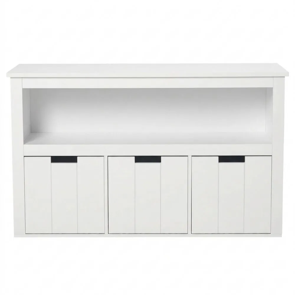 Aparador con Cajones Desmontables y Estantes Abiertos para Almacenaje