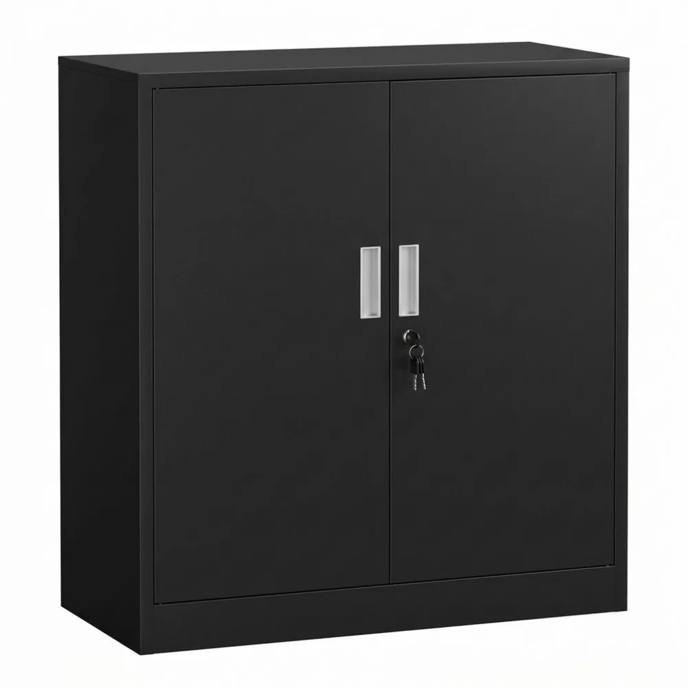 Armario Metálico de Oficina con Puertas y Estantes Ajustables