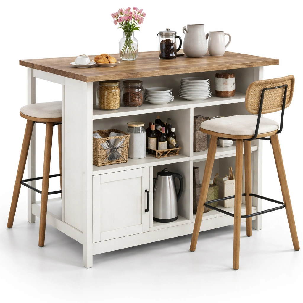 Kuecheninsel mit Stauraum und Sitzmoeglichkeit