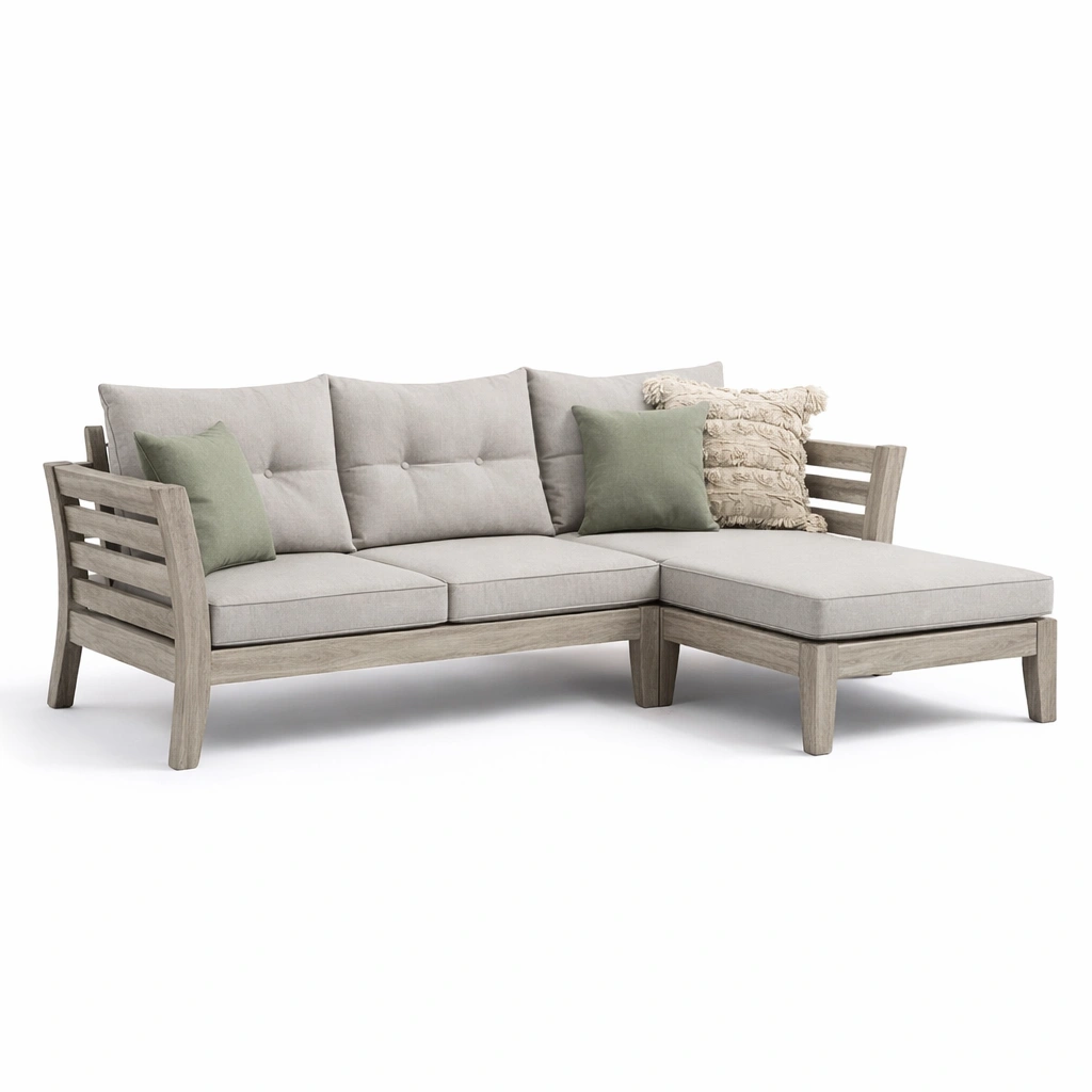 Ecksofa Holzrahmen mit Polster