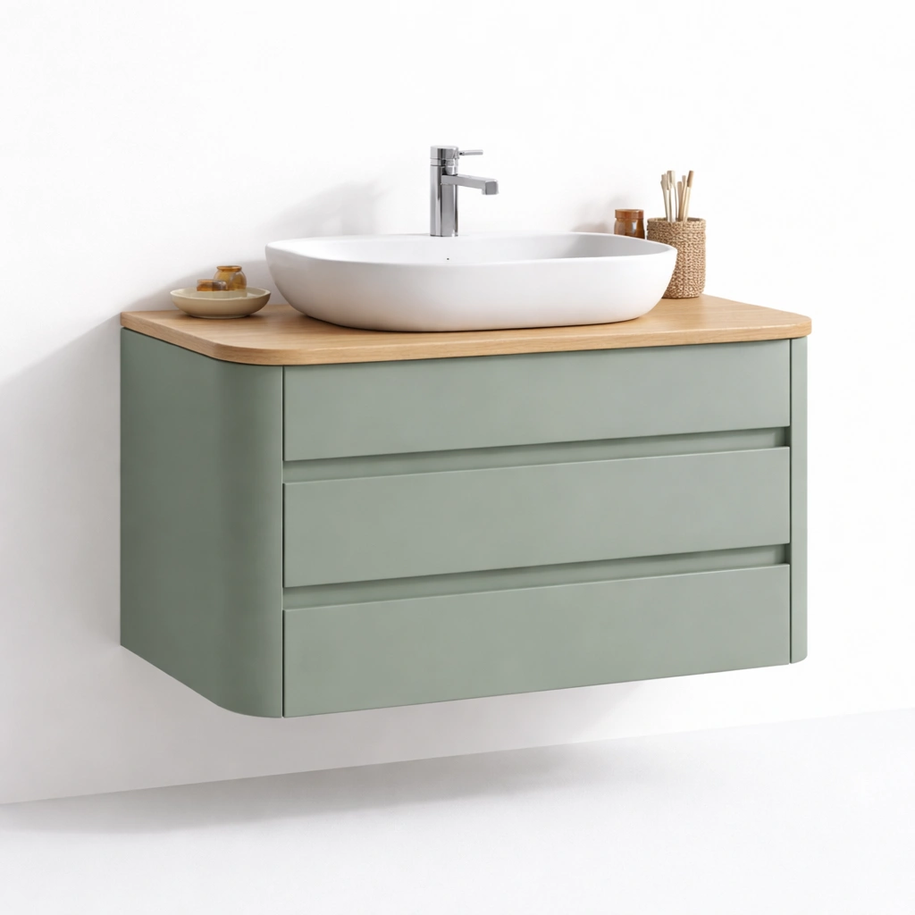 Waschbecken Unterschrank mit Aufsatzbecken