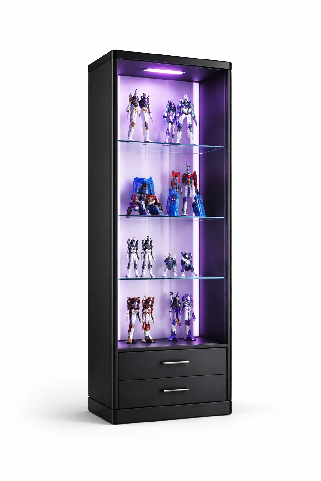 Vitrinenschrank hoch mit LED Beleuchtung