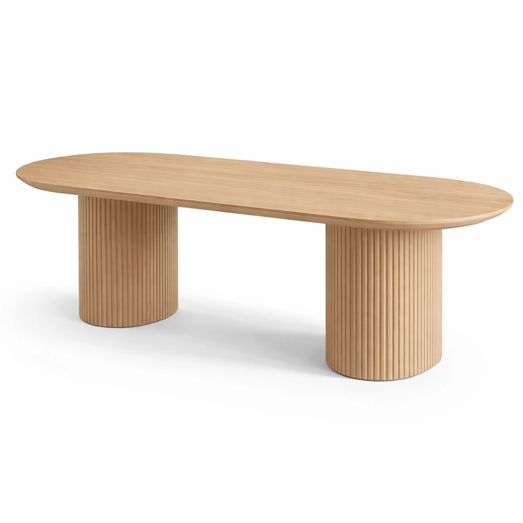 Esstisch oval Holz modern