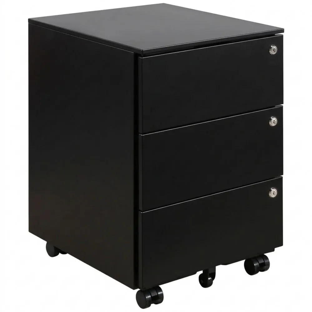 Cajonera Móvil de 3 Cajones con Cerradura para Oficina