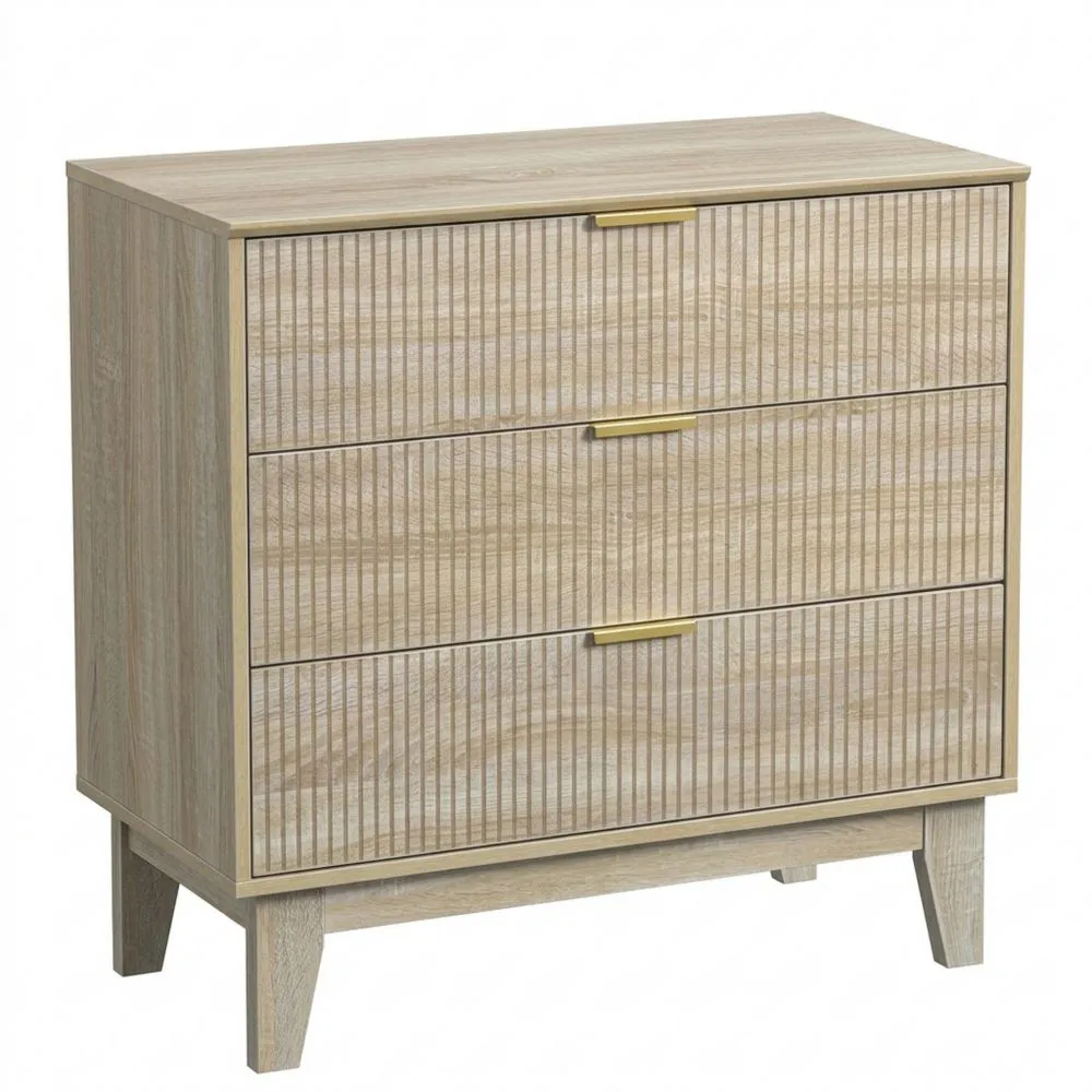 Cómoda de Madera 3 Cajones para Dormitorio u Oficina