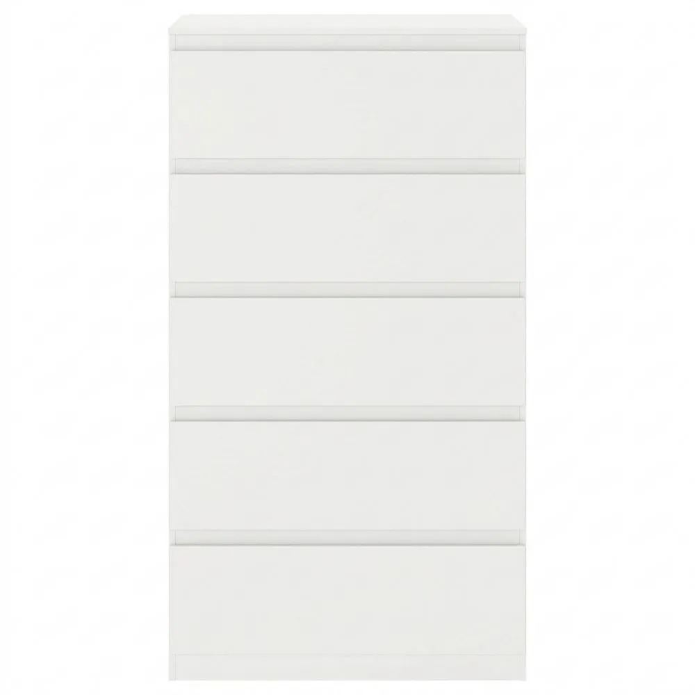 Cómoda Blanca de 5 Cajones para Dormitorio, Salón, Oficina y Pasillo