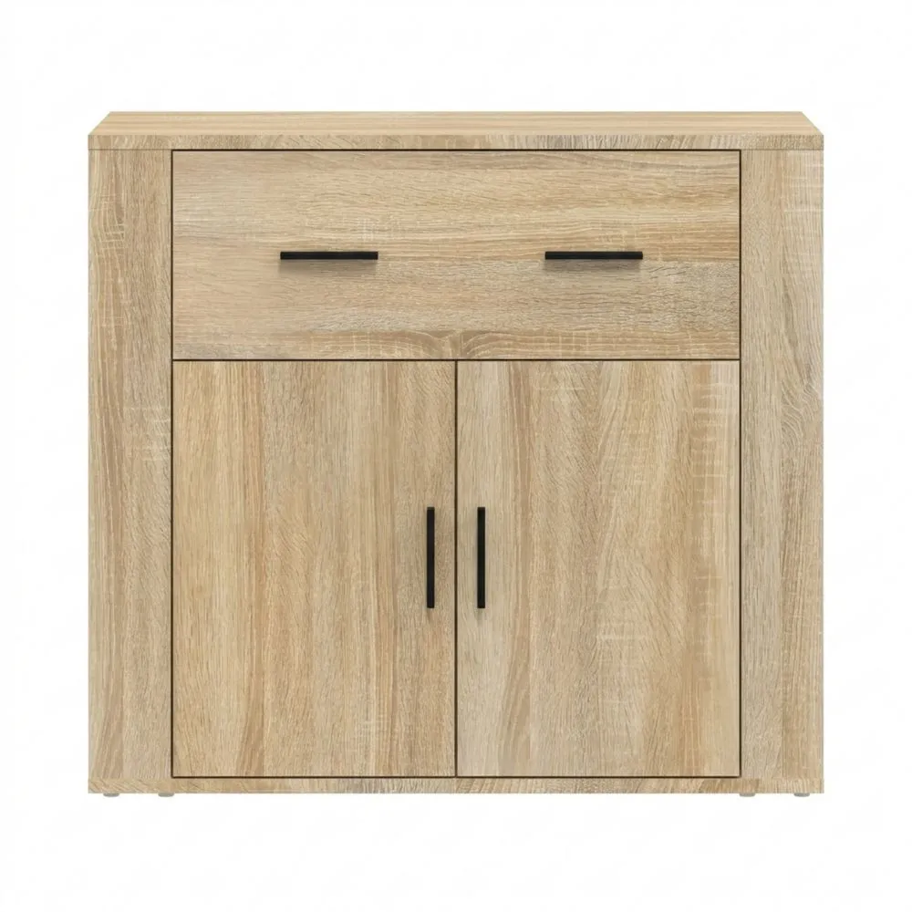 Aparador con Estantes de Almacenamiento para Sala de Estar Roble Sonoma