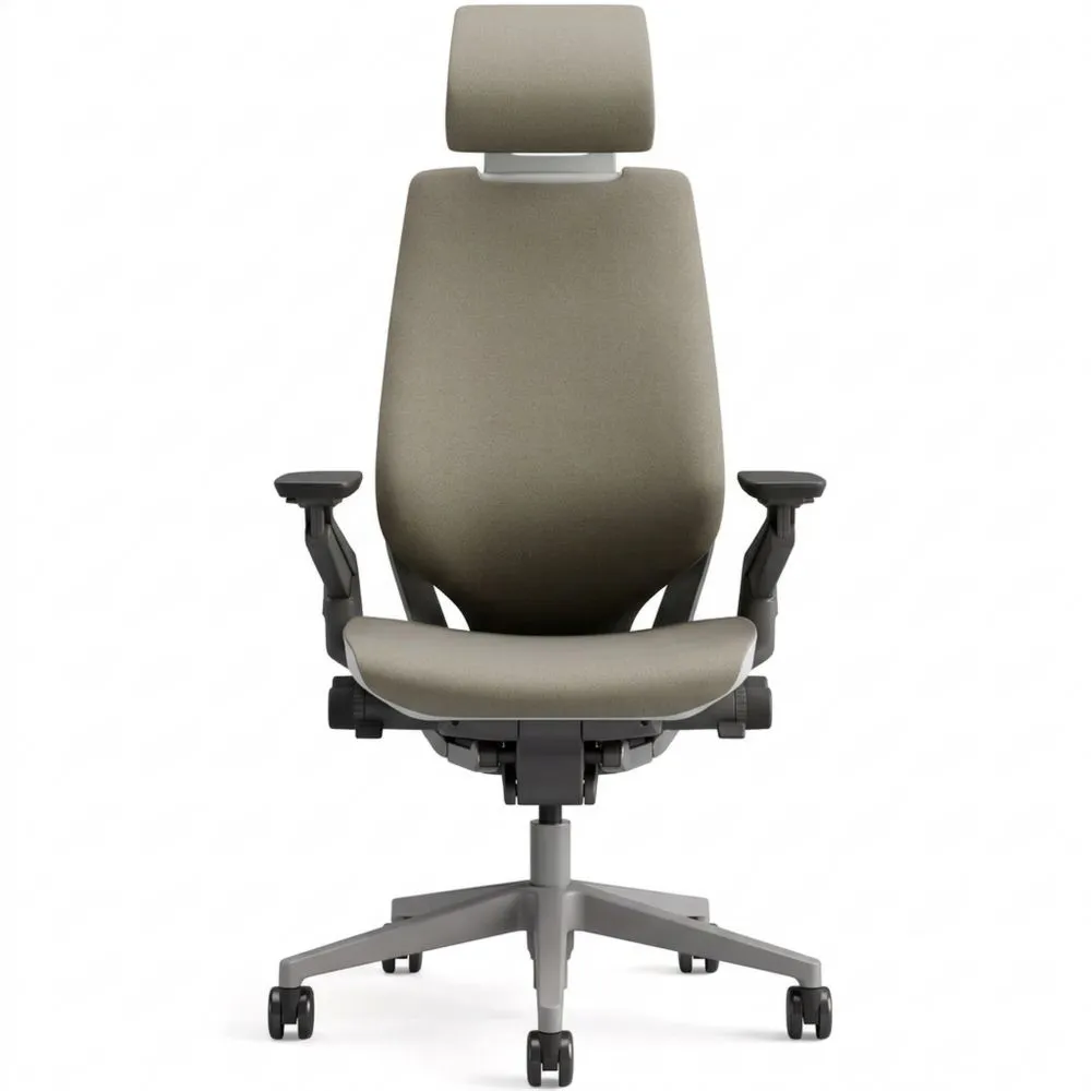 Silla de Oficina Ergonómica con Soporte Lumbar y Reposacabezas Ajustable