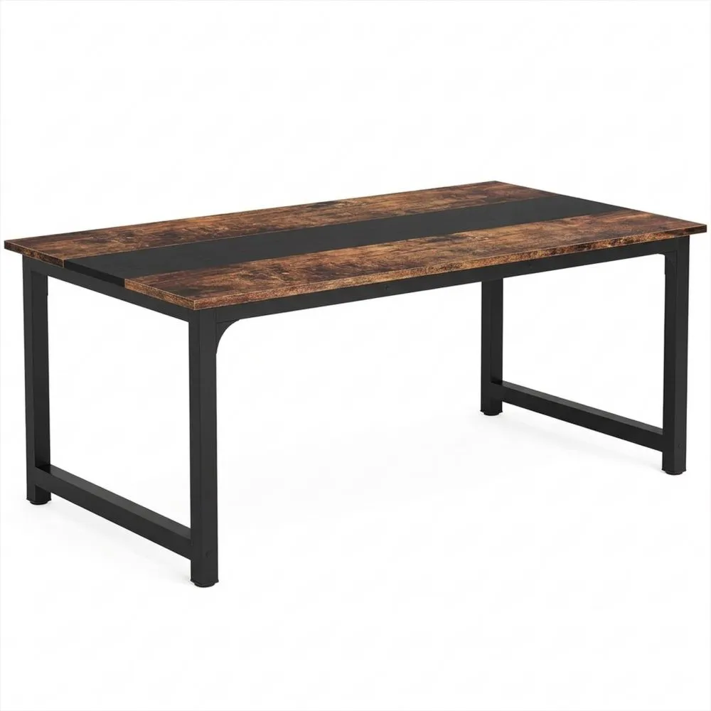 Escritorio Moderno para Oficina, Mesa de Estudio, Rústico/Negro