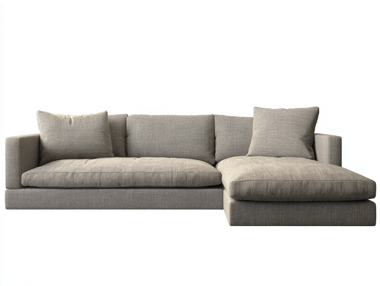 Sofá rinconero 250 x 160 x 80 cm - tapizado beige - diseño minimalista moderno para salón-Davexninest