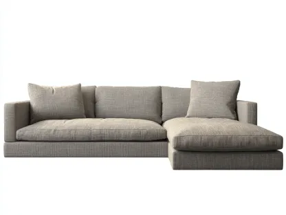 Sofá rinconero 250 x 160 x 80 cm - tapizado beige - diseño minimalista moderno para salón-Davexninest