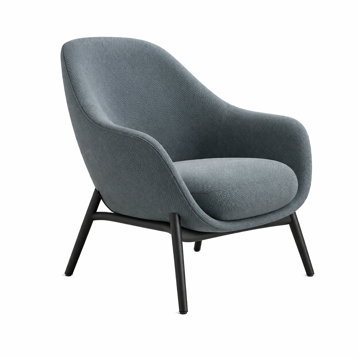 Sessel polyester mit metallgestell grau-FURNLUMO