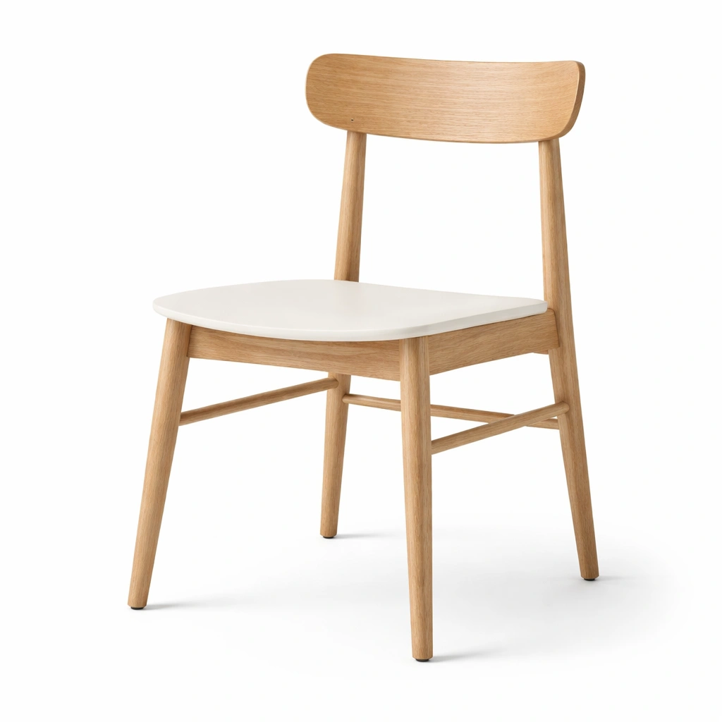 Esszimmerstuhl eiche natur weiß-HOMLUMO