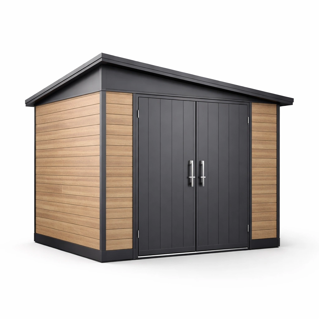 Gartenhaus aluminium stahl verbundwerkstoff 295x229x235cm-HOMLUMO