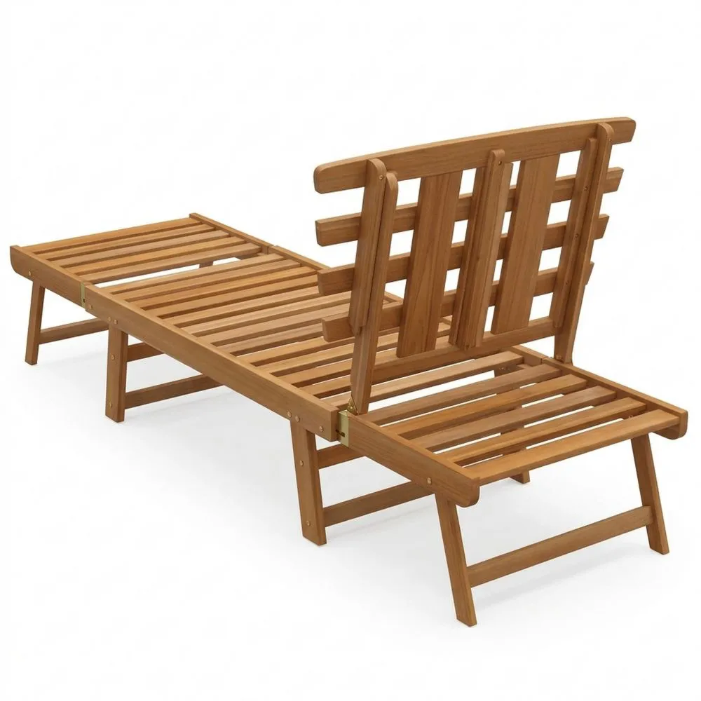 Banco de Jardín Multifuncional de Madera Maciza 190 cm