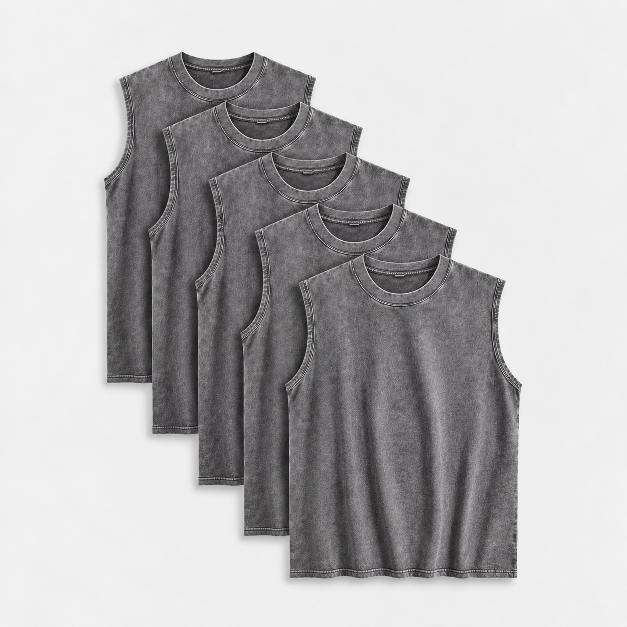 5-Pack Multi-color Washed Tank Tops