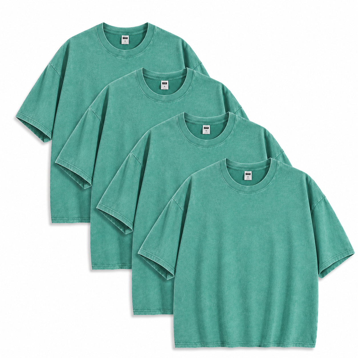 4‑Pack Washed Oversized Cotton T‑Shirts