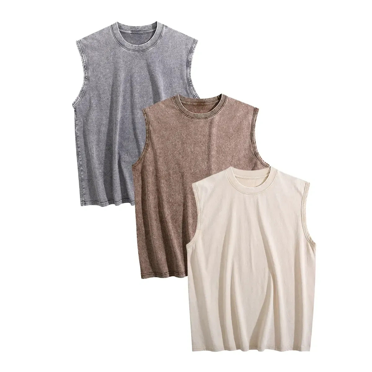 3-Pack Multi-color Washed Tank Tops